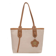 Load image into Gallery viewer, Large-Capacity Tote Contrast Color Pendant Edging Shoulder Bag

